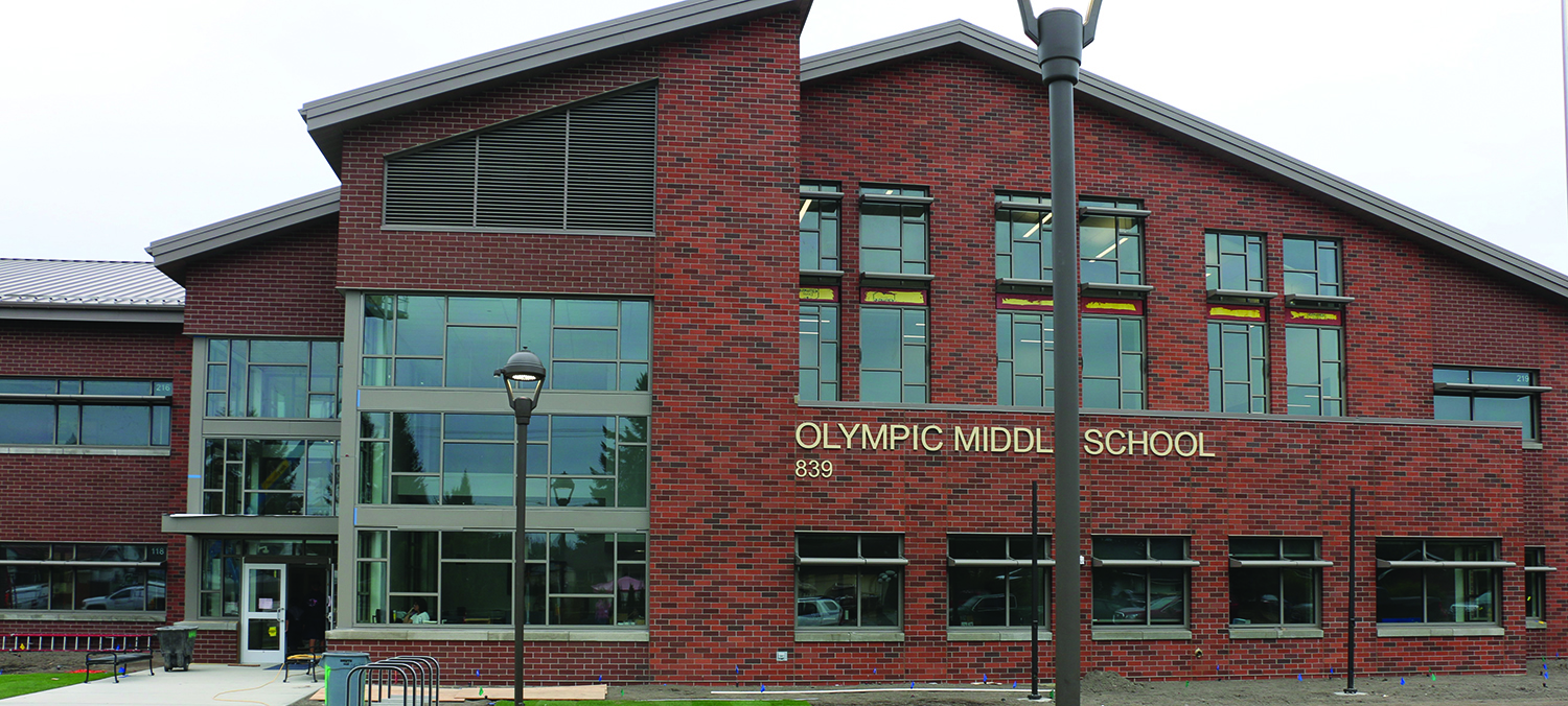 Front of new Olympic Middle School. 